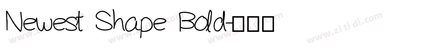 Newest Shape Bold字体转换